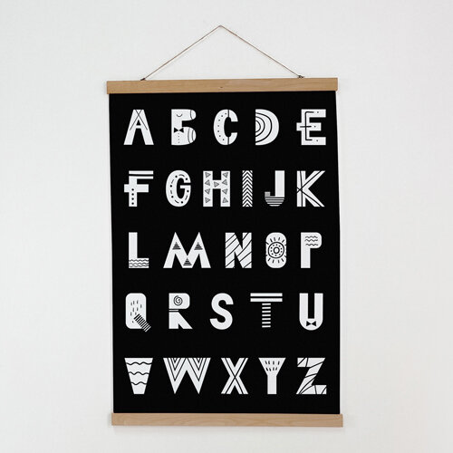 Тканевый постер English alphabet