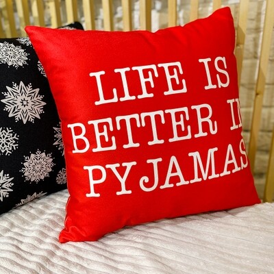 Подушка для дивана 45х45 см Life is better in pyjamas