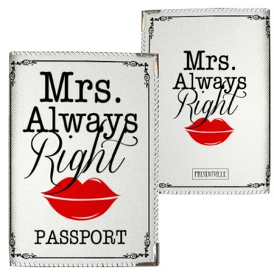 Обкладинка на паспорт Mrs. always right