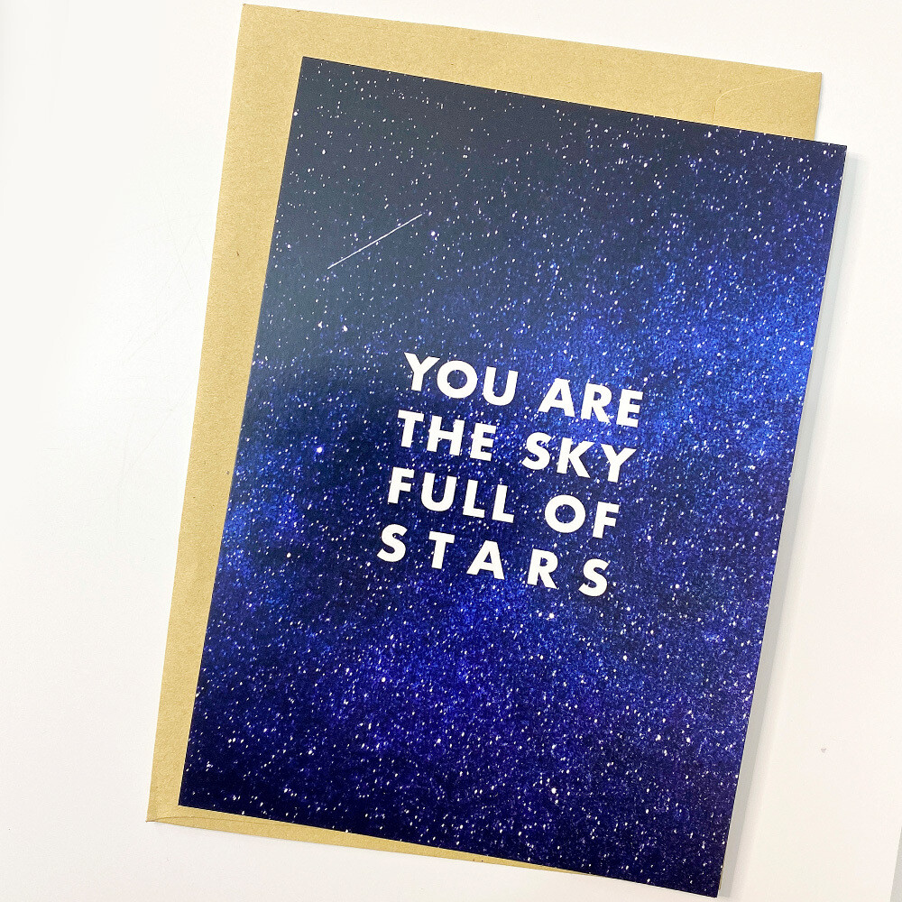 Открытка с конвертом You are the sky full of stars
