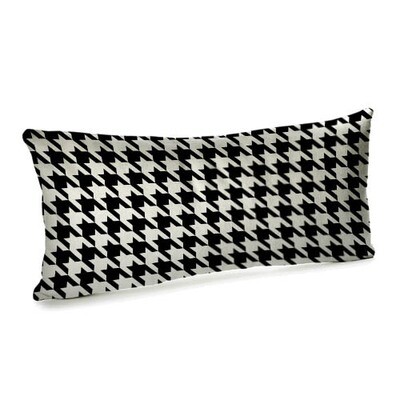 Подушка для дивана (бархат) 50х24 см Черно-белый орнамент