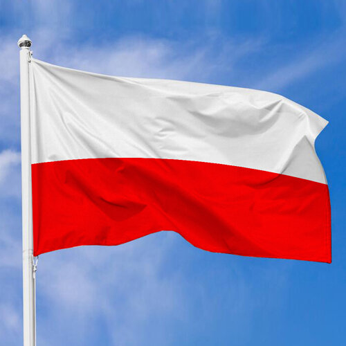 Тканевый флаг Польши, 100х50 см