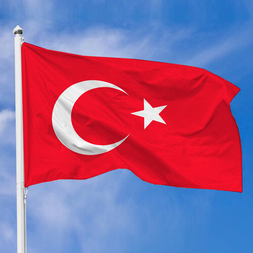 Тканевый флаг Турции, 100х50 см