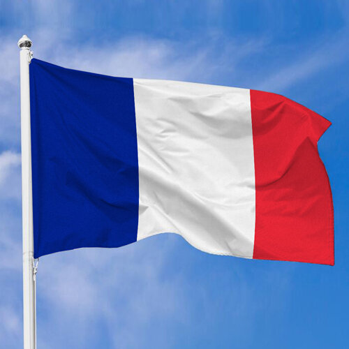 Тканевый флаг Франции, 100х50 см