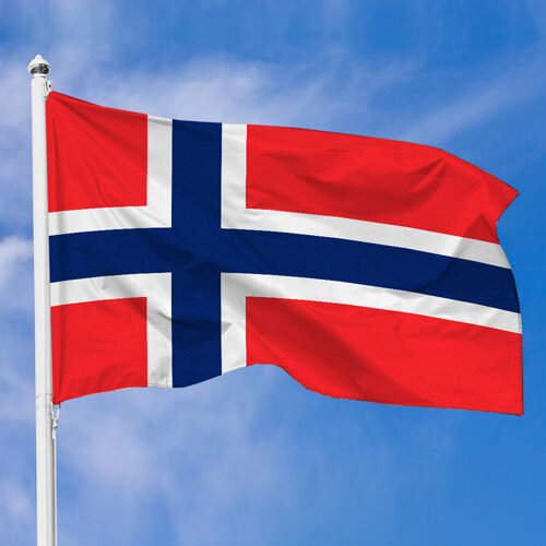 Тканевый флаг Норвегии, 100х50 см