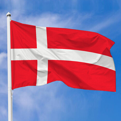 Тканевый флаг Дании, 100х50 см