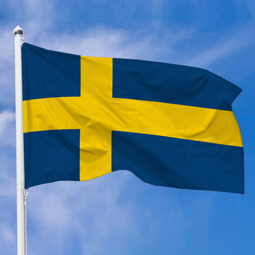 Тканевый флаг Швеции, 100х50 см