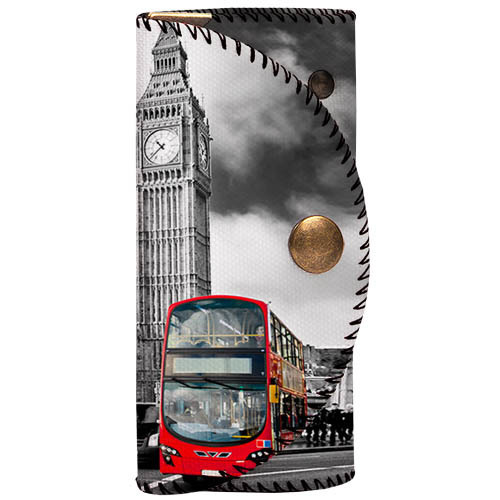 Ключница для сумки (текстиль) Лондонський автобус