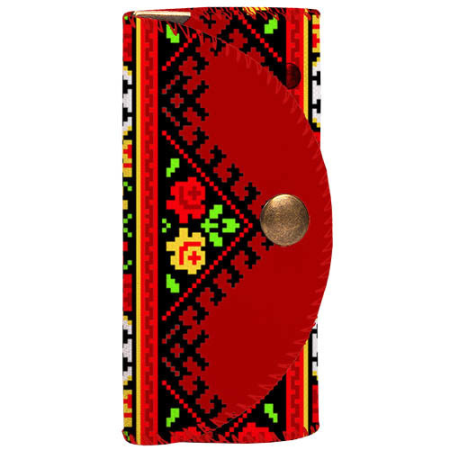 Ключница для сумки (текстиль) Український квітковий орнамент