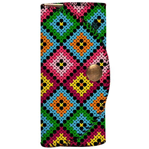Ключница для сумки (текстиль) Український різнокольоровий орнамент