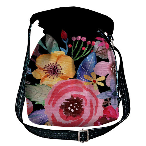 Женская сумка мешок Torba Яркие цветы
