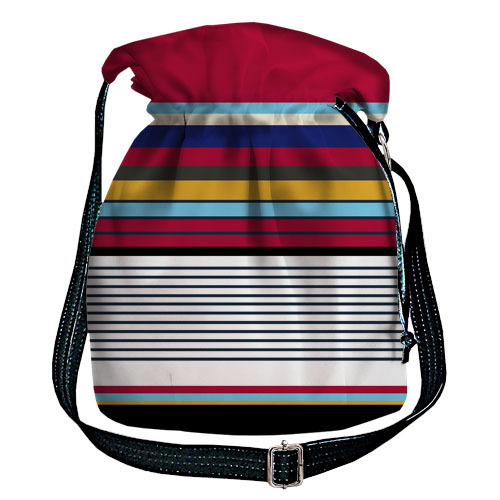 Женская сумка мешок Torba Разноцветные полоски