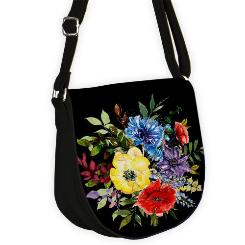 Молодёжная сумка Saddle Яркие цветы