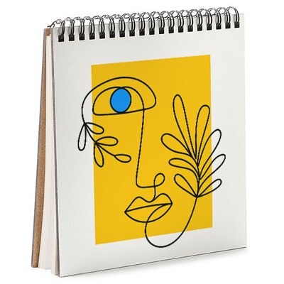Блокнот Sketchbook (квадрат) Лицо. Стилизация
