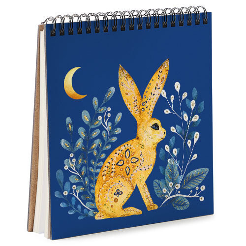 Блокнот Sketchbook (квадрат) Зайчик и луна