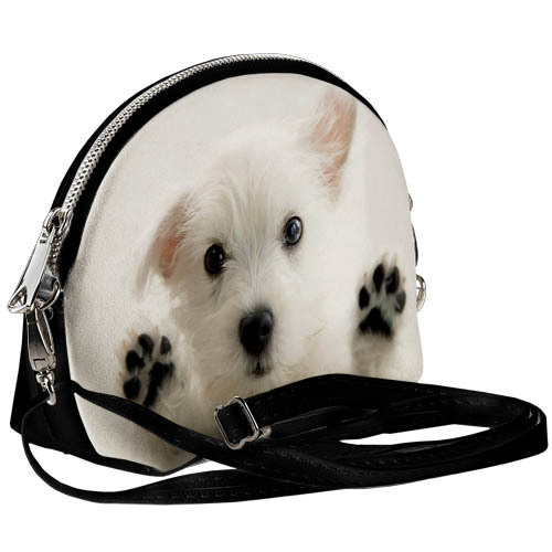 Маленькая женская сумочка Coquette Белый щенок