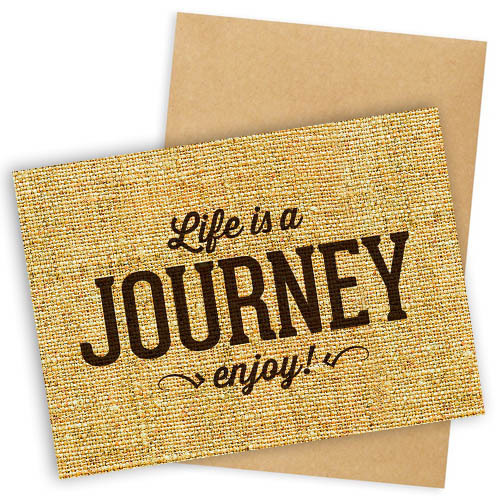 Открытка с конвертом Life is a Journey enjoy!