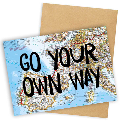 Открытка с конвертом Go your own way