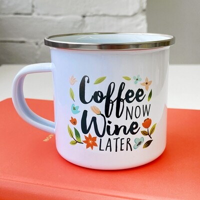 Чашка металева Camper Coffee now wine later