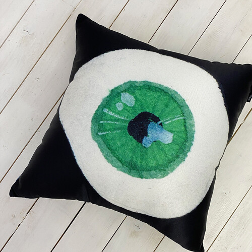 Подушка декоративная (Soft) 45x45 см Зеленый глаз