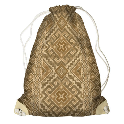 Рюкзак-мешок Бежевый орнамент