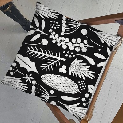 Подушка на стілець із зав'язками Чорно-бале свято