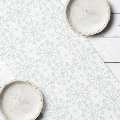 Доріжка на стіл (раннер) Блакитні сніжинки