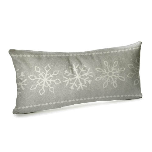 Подушка для дивана (бархат) 50х24 см Снежинки