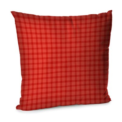 Подушка для дивана 45х45 см Червона клітинка