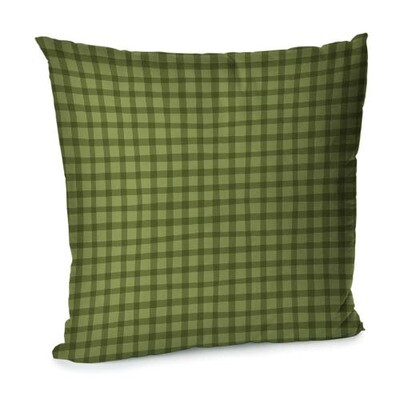 Подушка для дивана 45х45 см Зелена клітинка