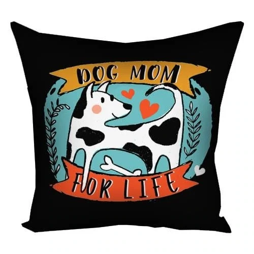 Подушка з принтом 30х30 см Dog mom