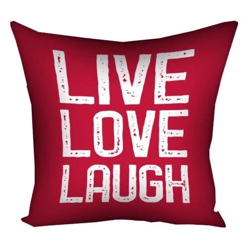 Подушка с принтом 30х30 см Live love laugh