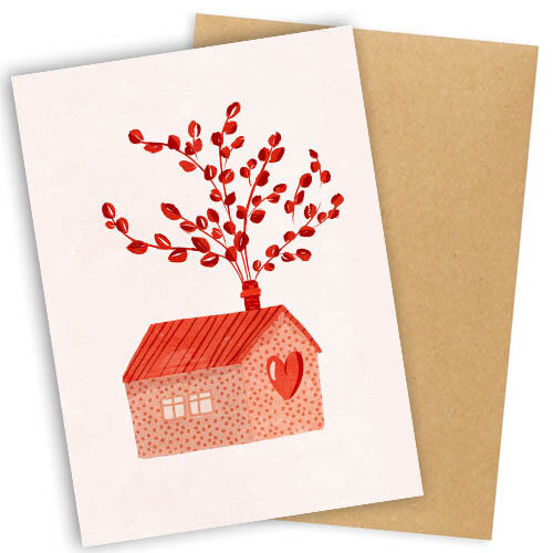 Листівка з конвертом Будинок любові