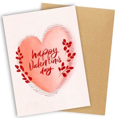 Листівка з конвертом Happy Valentine's day