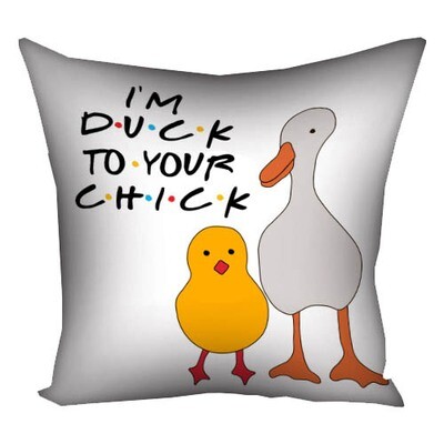 Подушка з принтом 40х40 см I'm duck to your chick