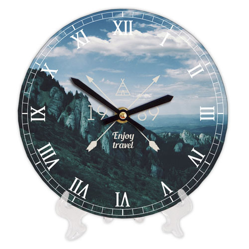 Часы настенные круглые, 18 см Enjoy travel Горы