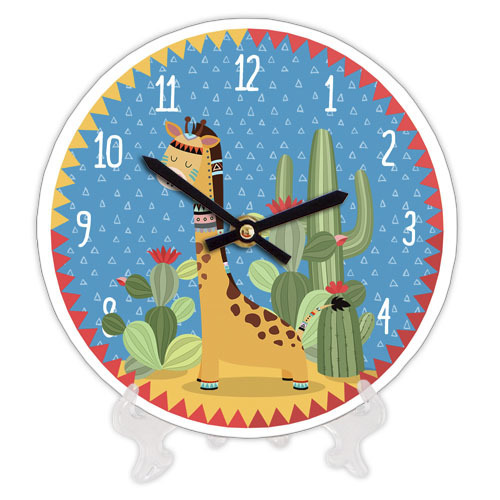 Часы настенные круглые, 18 см Жираф