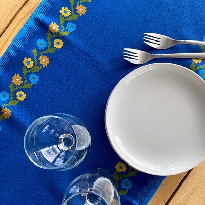 Доріжка на стіл (раннер) Синя крайка
