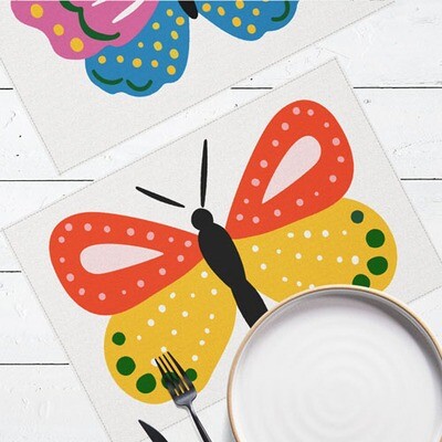 Салфетки на стол, 2шт Бабочки
