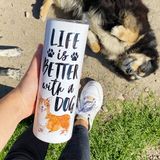 Термос (термочашка) з принтом Life is better with a dog