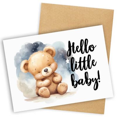 Открытка с конвертом Hello little baby!
