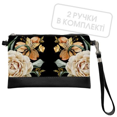 Клатч через плече Біла троянда