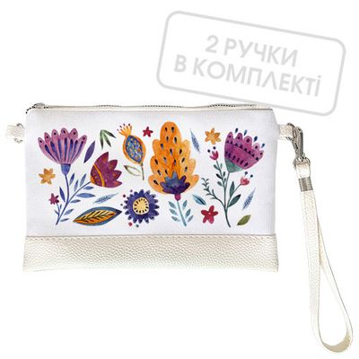 Клатч через плече Намальовані квіти