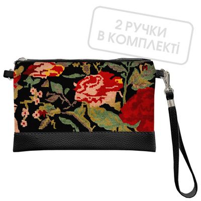 Клатч через плече Квіткова вишивка. Стилізація