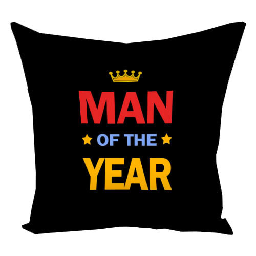 Подушка с принтом 40х40 см Man of the year Подушка с принтом 40х40 см Man of the year