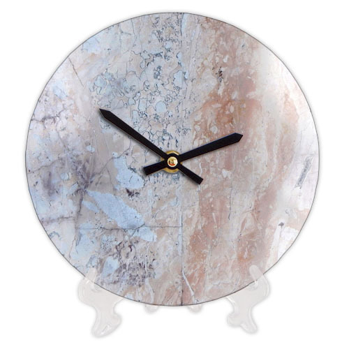 Часы настенные круглые, 18 см Мрамор