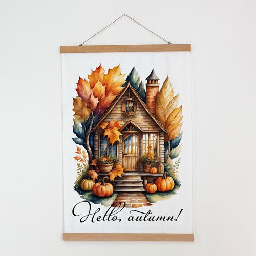 Тканинний постер на стіну Hello, autumn!