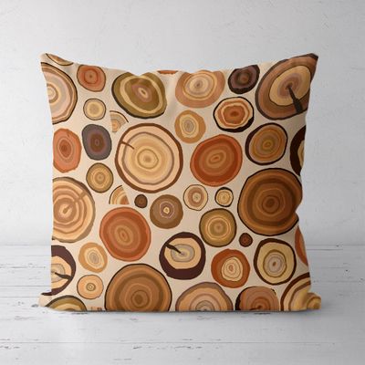 Подушка декоративна (Soft) 45x45 см Зрізи дерев
