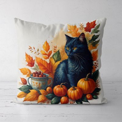 Подушка декоративна (Soft) 45x45 см Чорний кіт