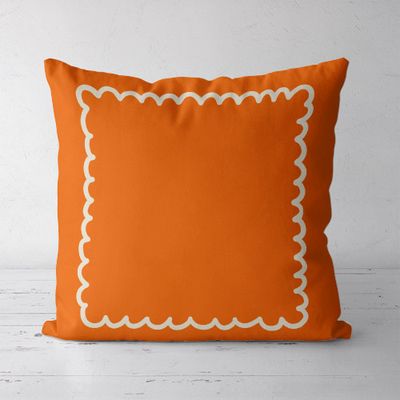 Подушка декоративна (Soft) 45x45 см Руда з фігурною рамкою